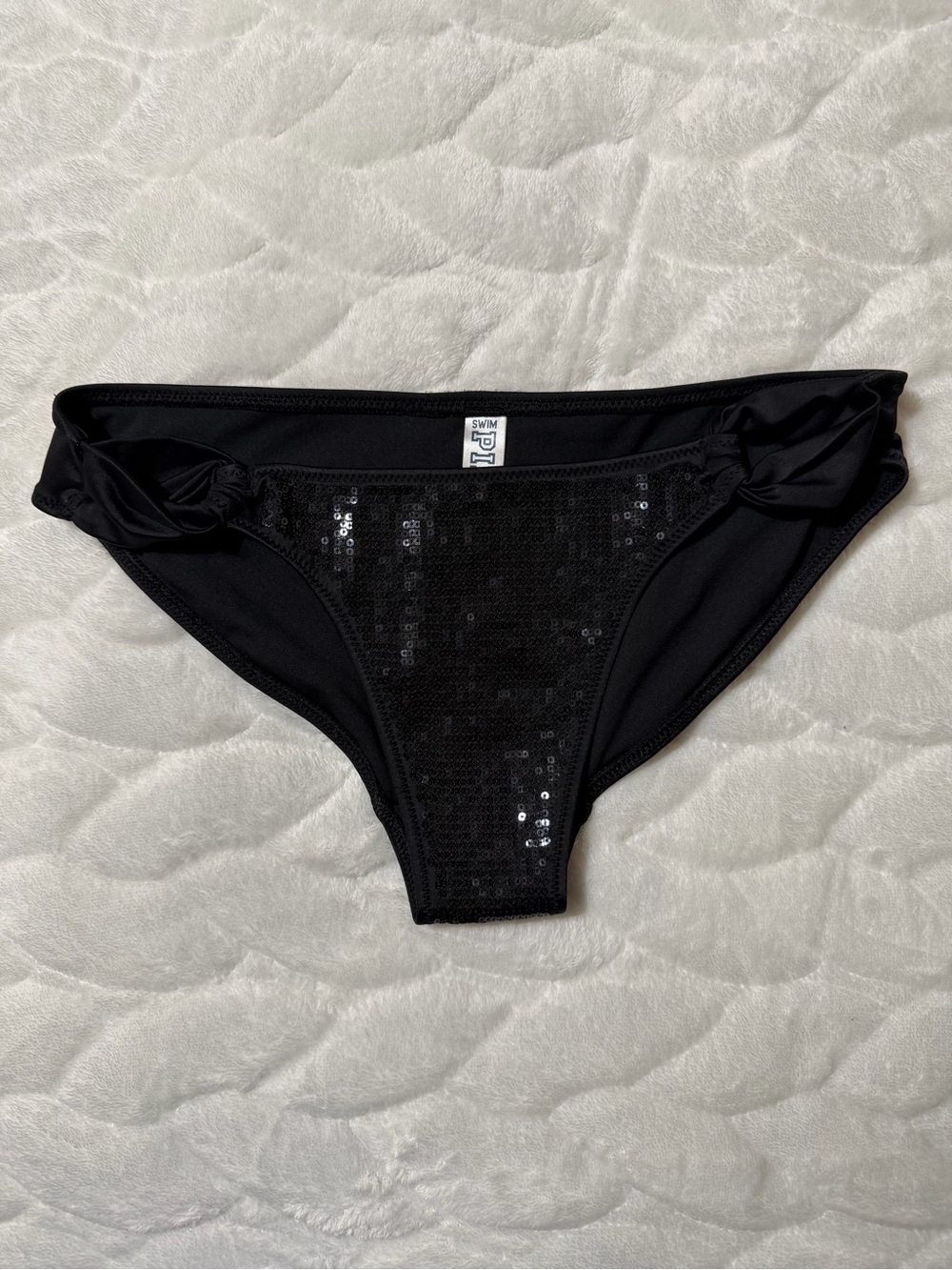 Black Sequin Bikini Bottoms - PINK Victoria's Secret Swim size small